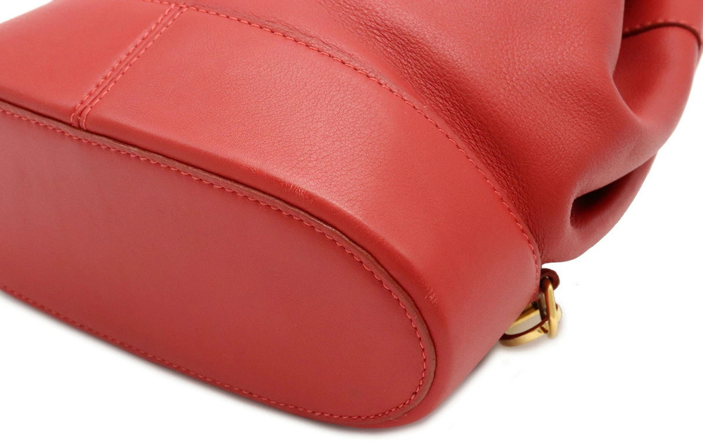Loewe Backpack Rucksack Leather Red - Picture 3 of 9
